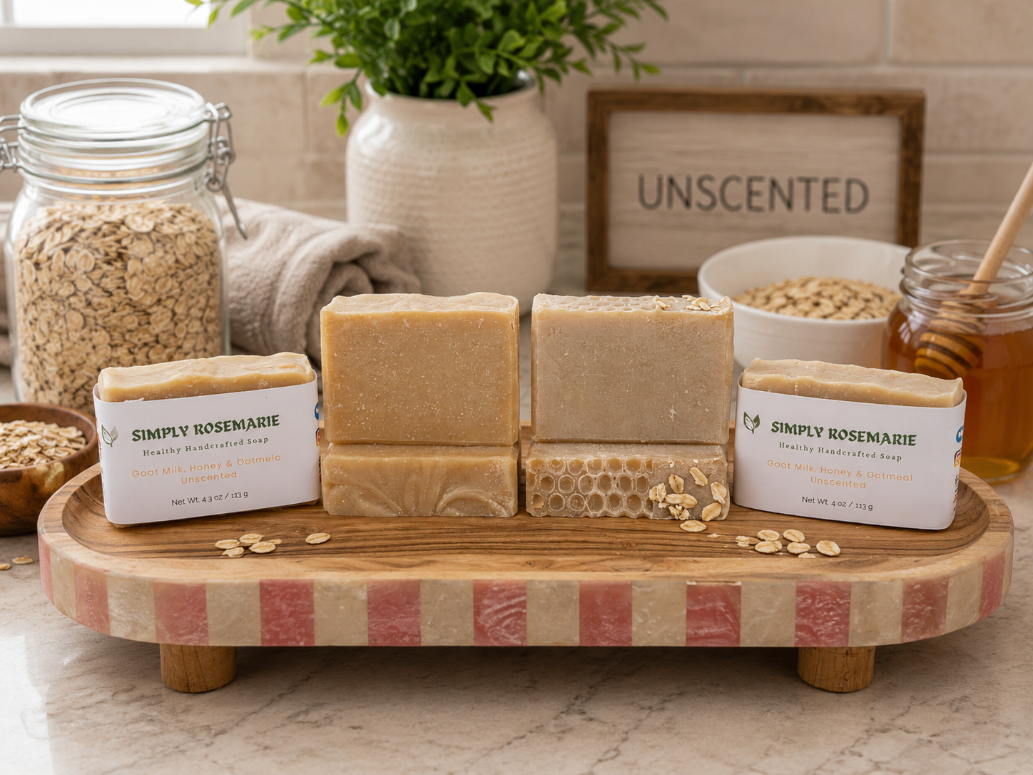 Unscented All Natural Soaps for Sensitive Skin