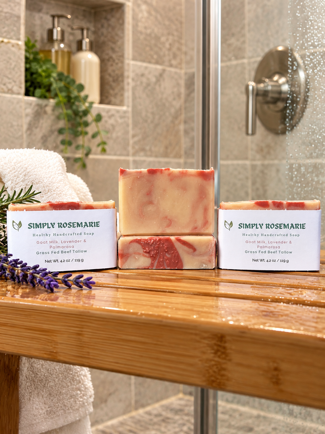 Goat Milk, Lavender, Palmarosa & Grass Fed Beef Tallow