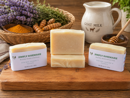 Simply Rosemarie soap, Natural handcrafted soap, Natural skincare, Lavender goat milk soap, Natural body care,Goat milk soap, Natural soap without harsh chemicals 